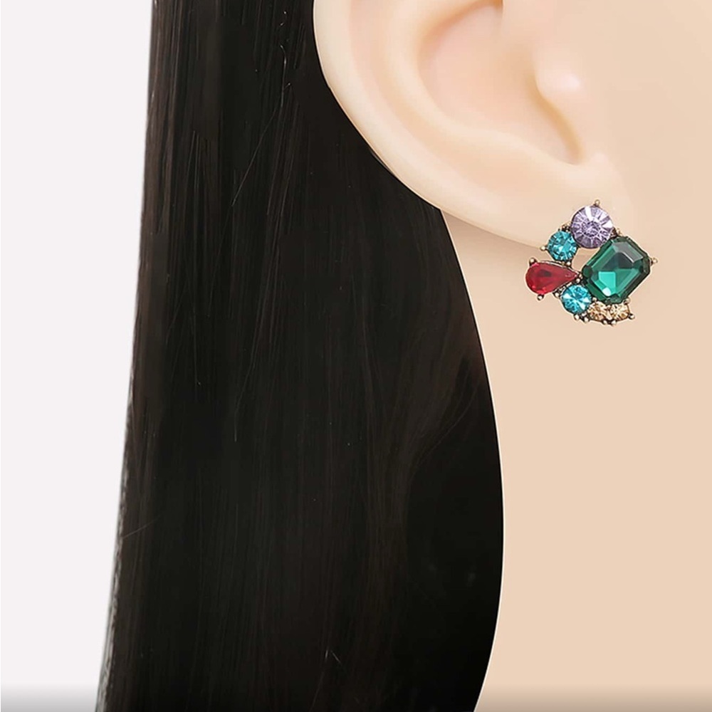 ✨NEW Crystal Elegant Multicolor Gemstone Earrings - Picture 3 of 6